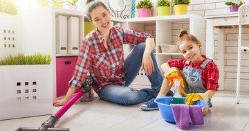 Tips on household cleaning with children